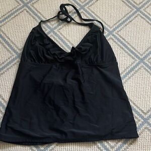 Old Navy Black Halter Swim Top EUC Sz L